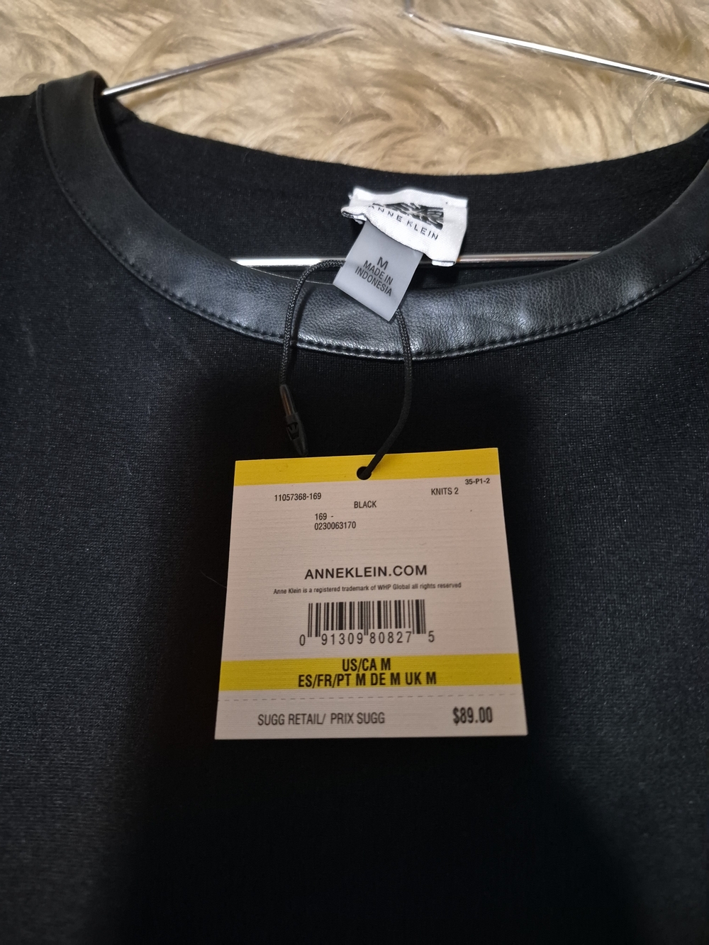 Anne Klein 3/4 Blouson-style Sleeve Top Blouse - Picture 3 of 10